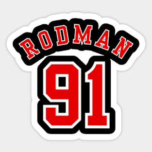 Vintage Dennis Rodman Bulls Jersey (Back Print) Sticker